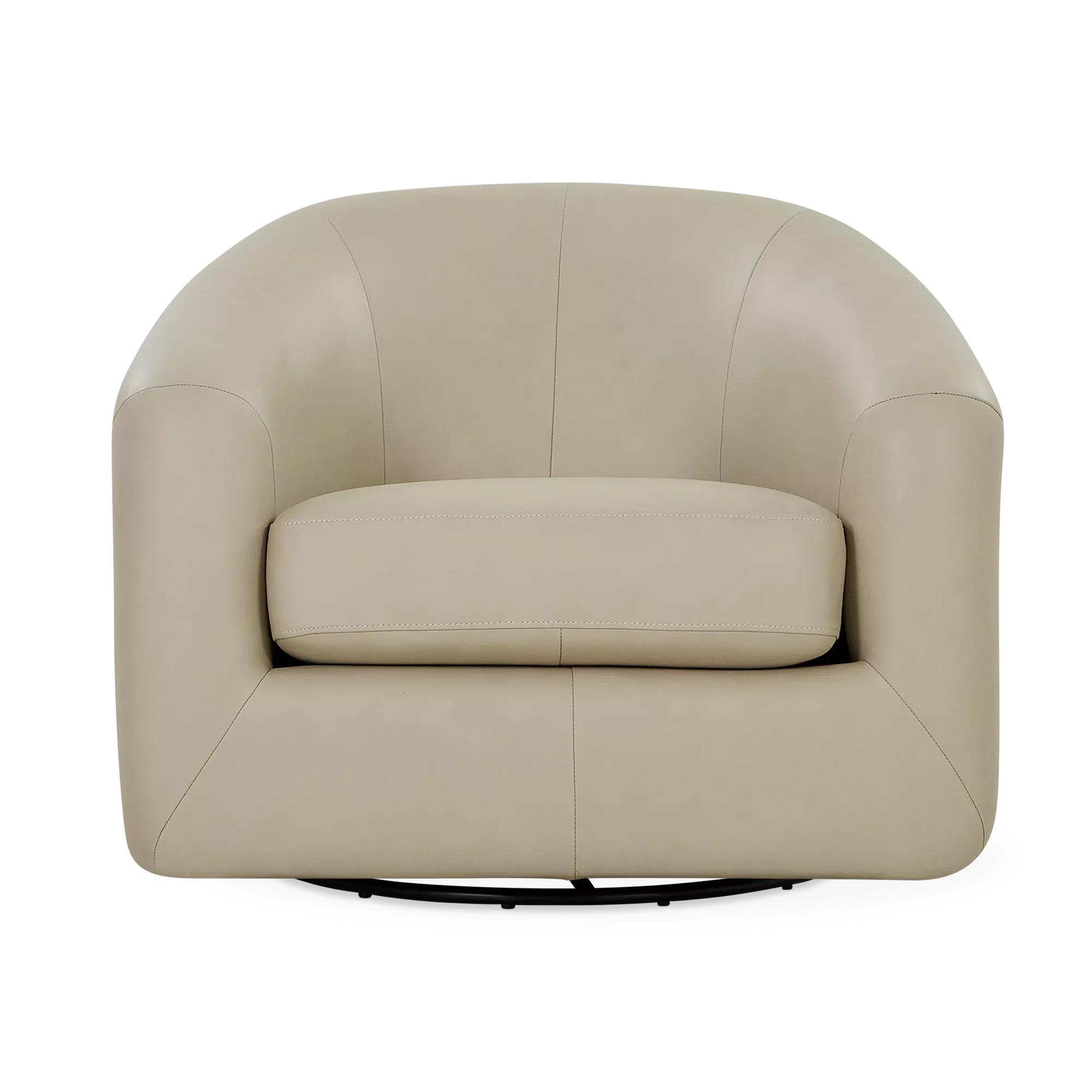 Aksel - Leather Swivel Armchair