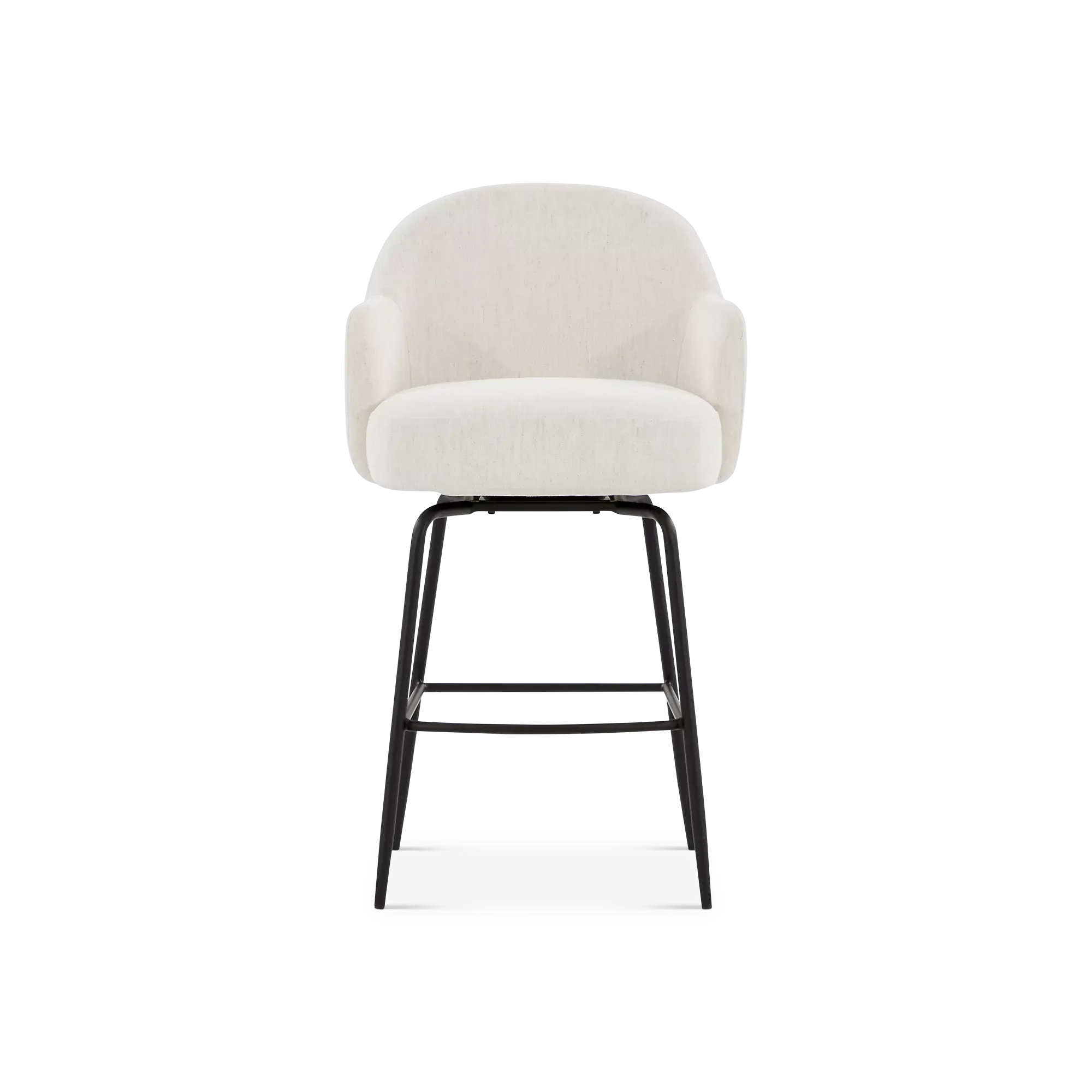 Bae - Bouclé Fabric Swivel Stool