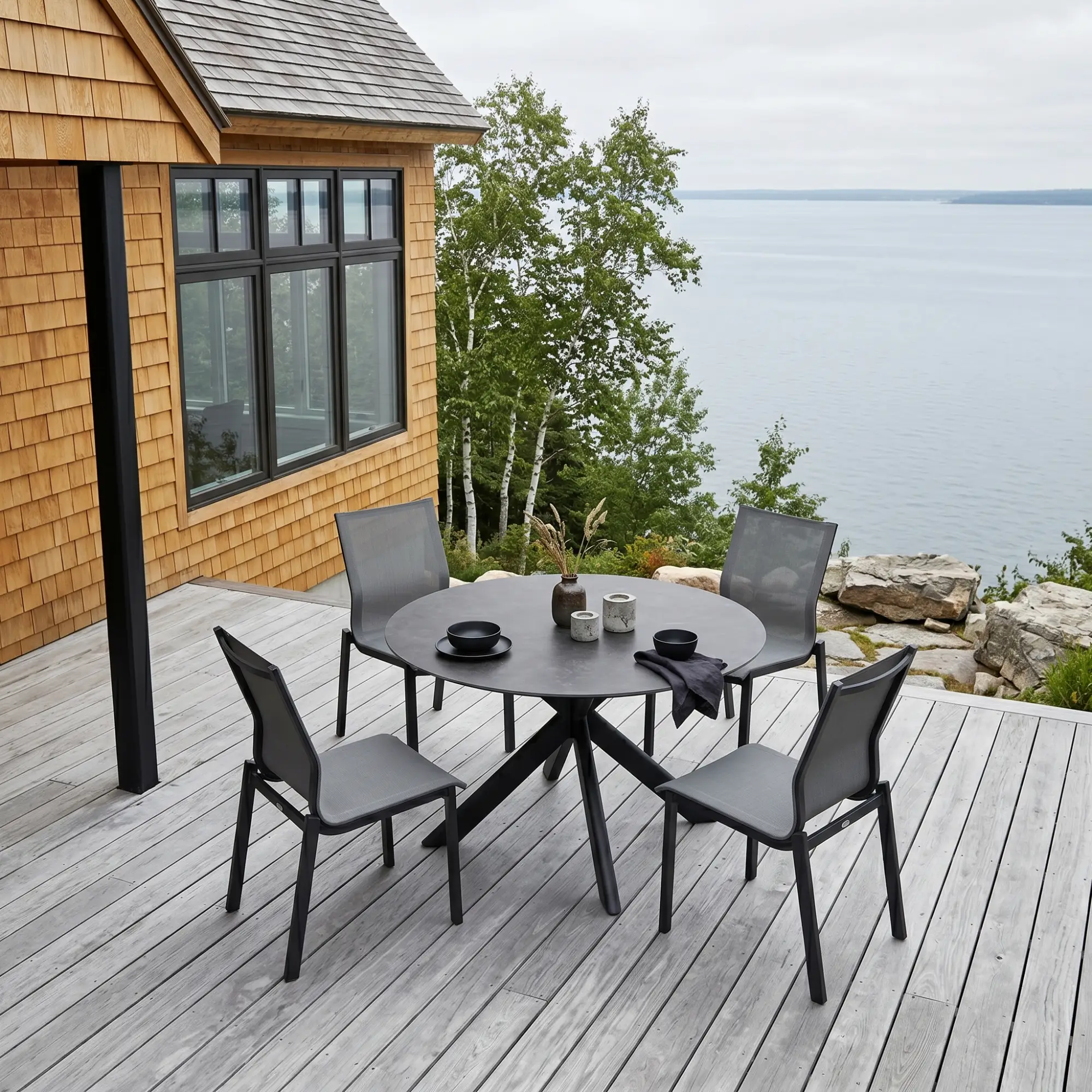 New Wave - Outdoor Aluminium Chair Without Arms - Image 7