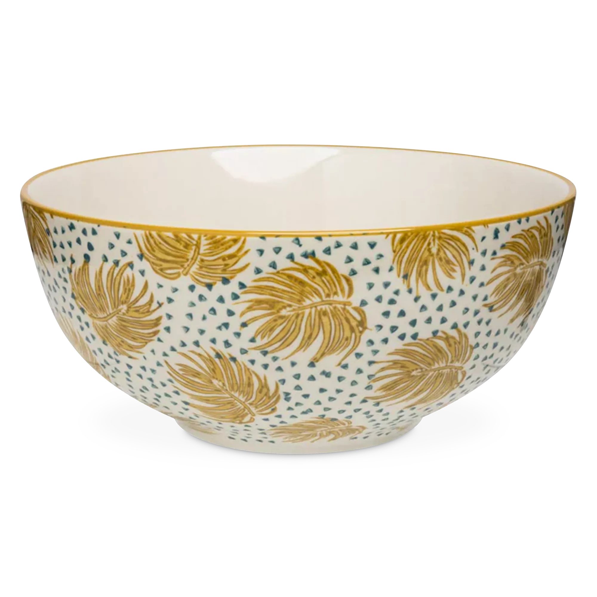 Boho Chic - salad bowl with stamped pattern - Image 2