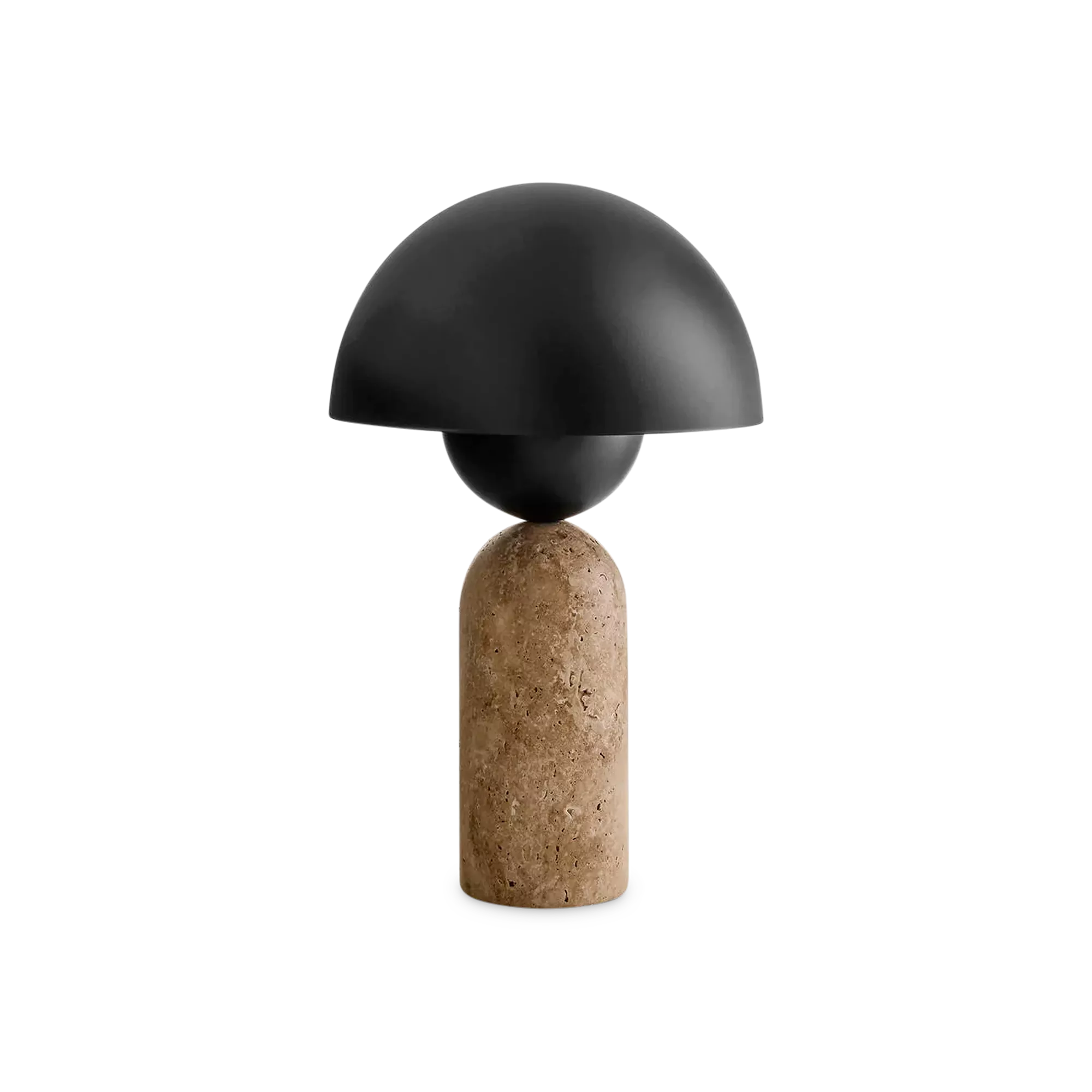 Euclide - travertine and metal table lamp