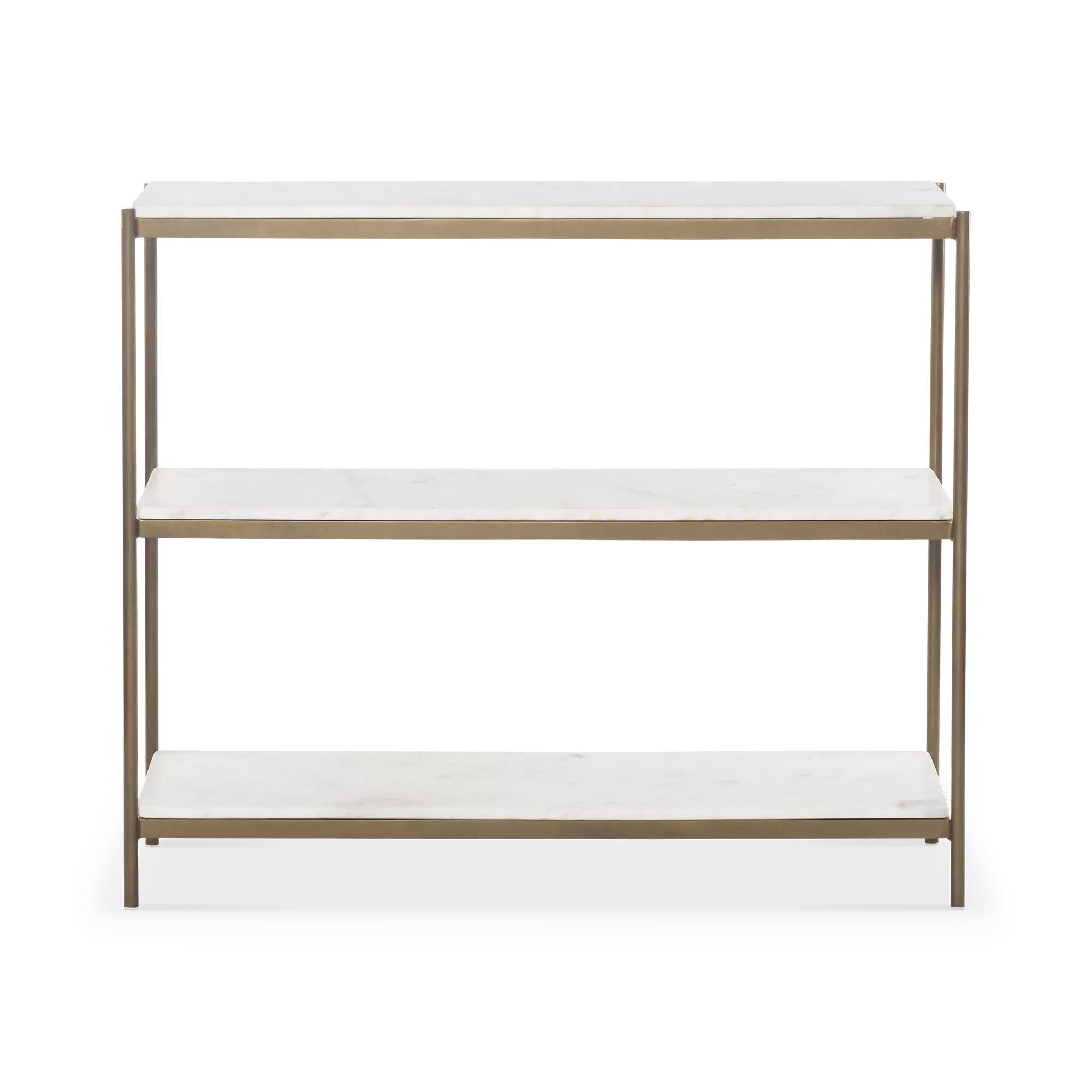 Felix - Antique Brass and Marble Console by Four Hands
