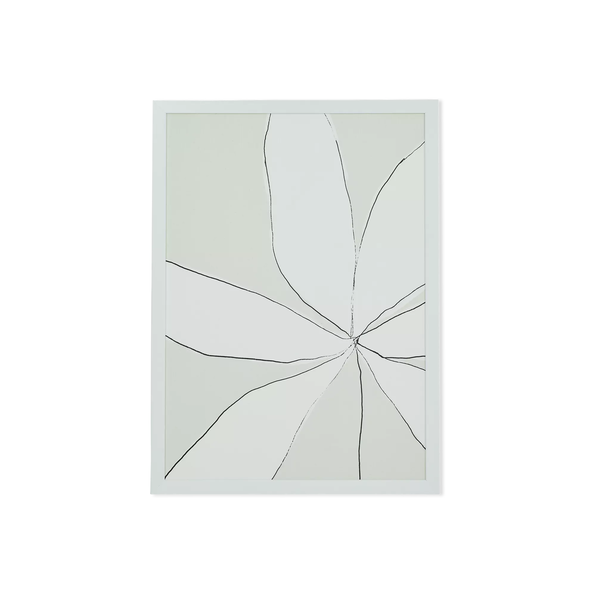 Floral - linen flower artwork in a white frame