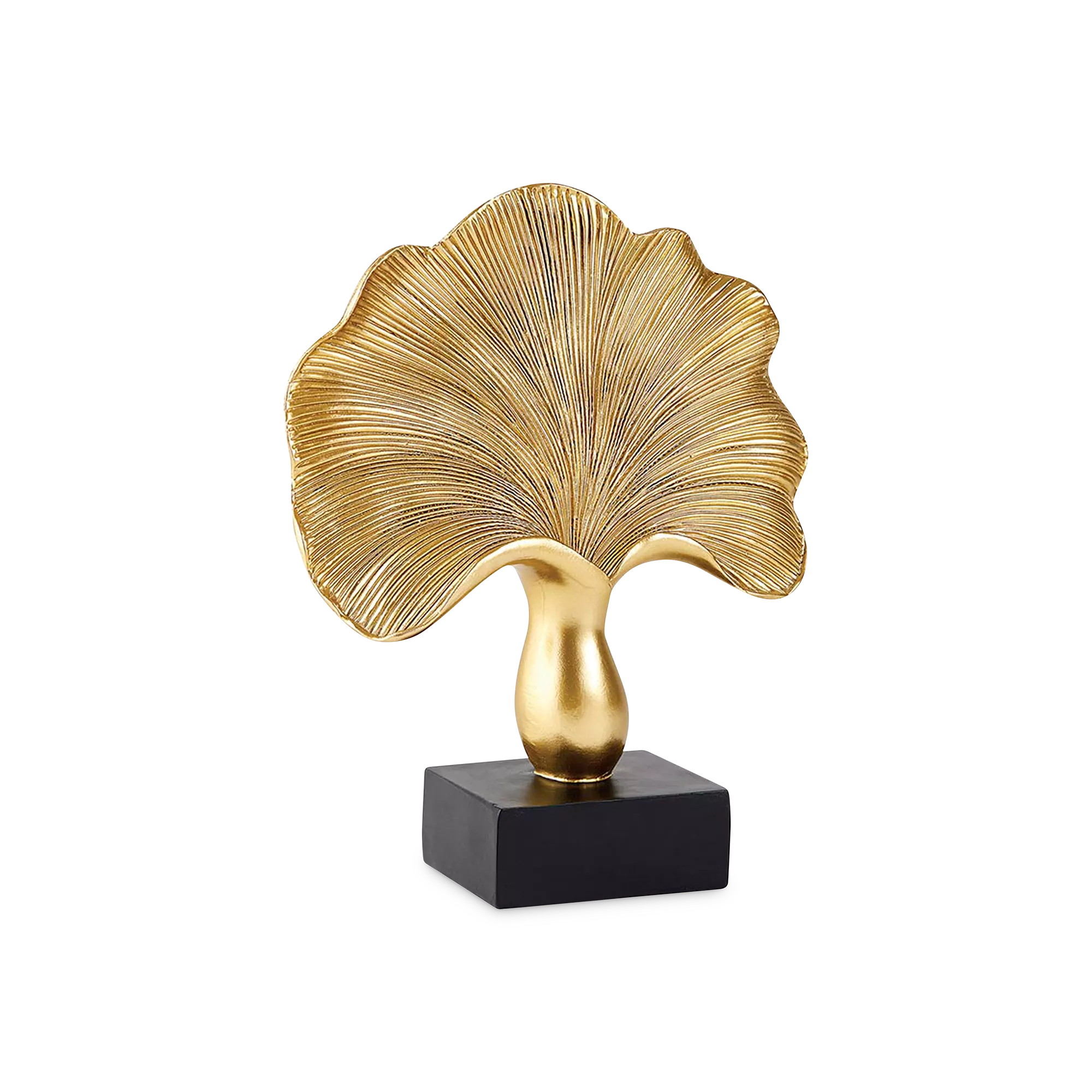 Floriane - golden flower decorative sculpture