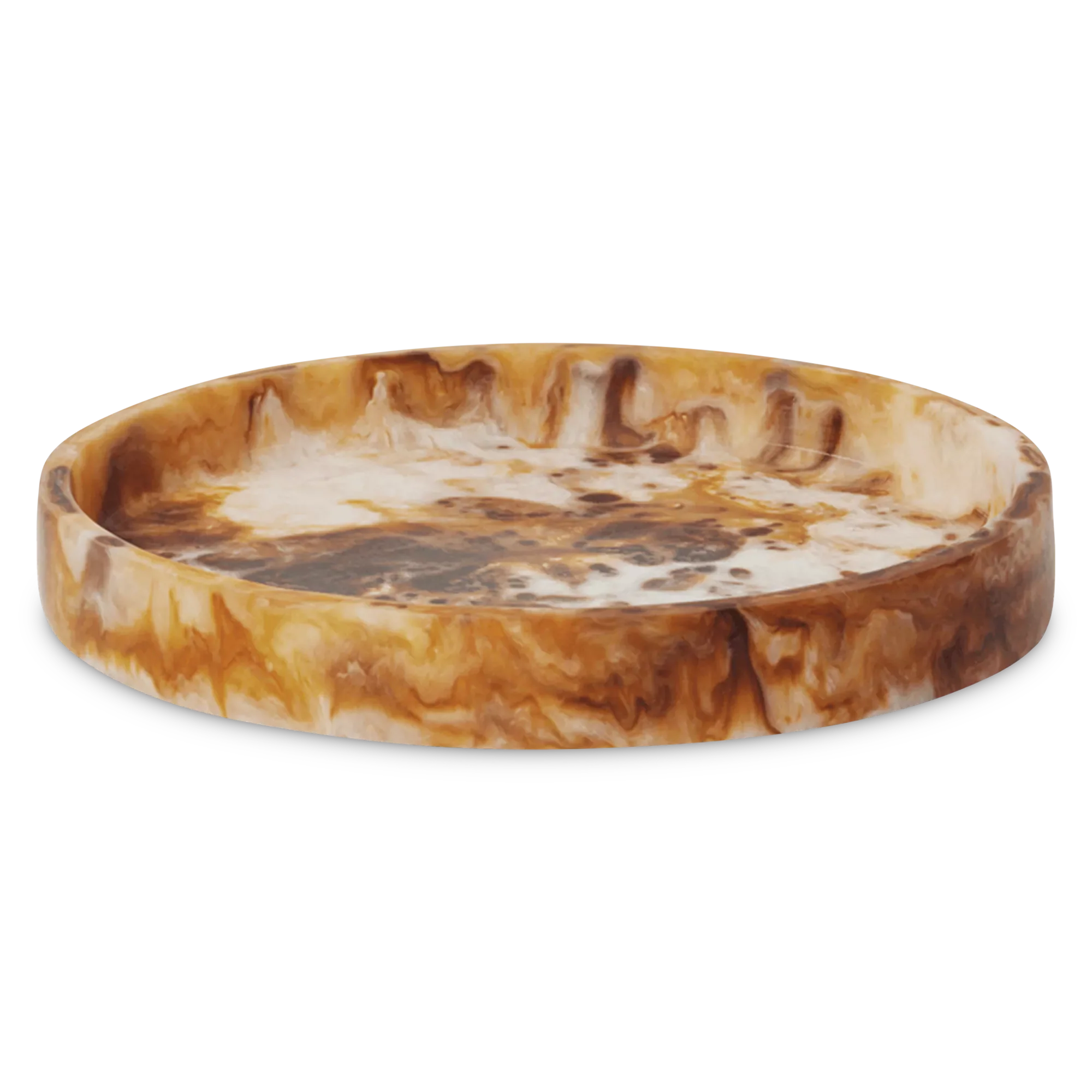 Mist - Marble-Effect Resin Round Tray
