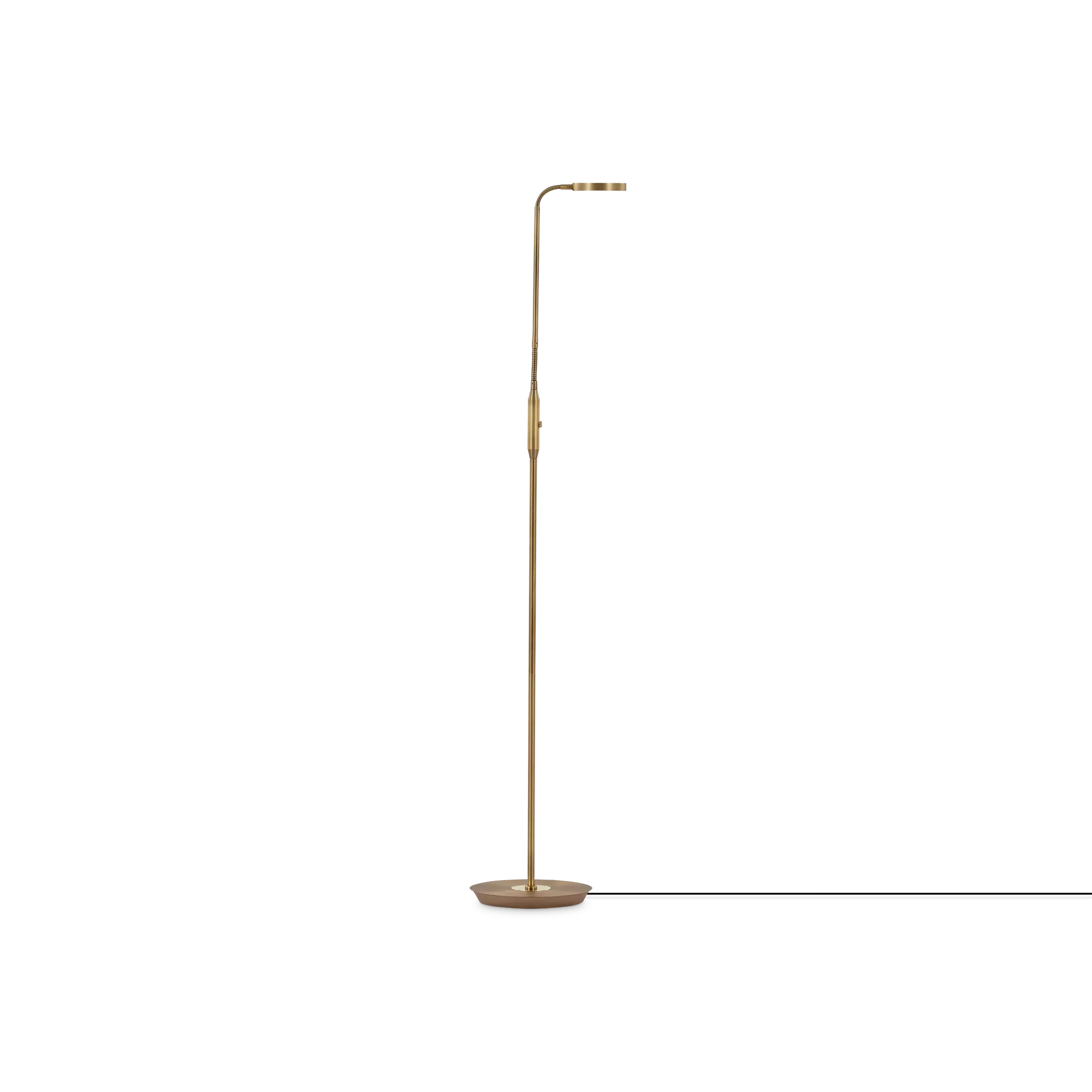 Monza - ajustable brass floor lamp