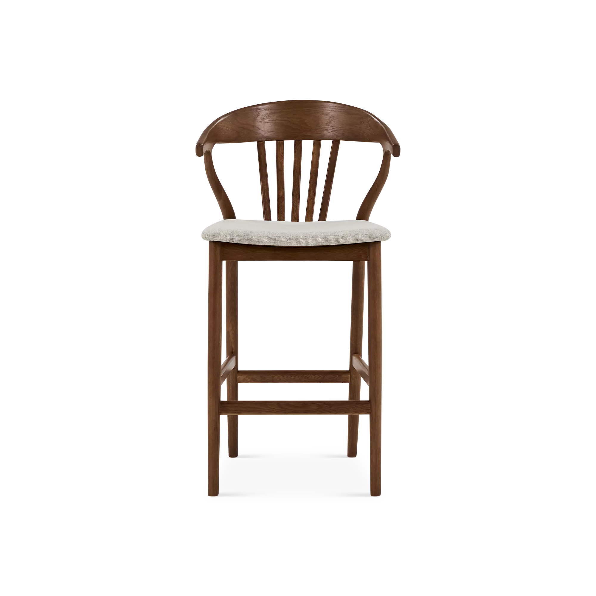 Nordic - Oak and Natural Fabric Stool