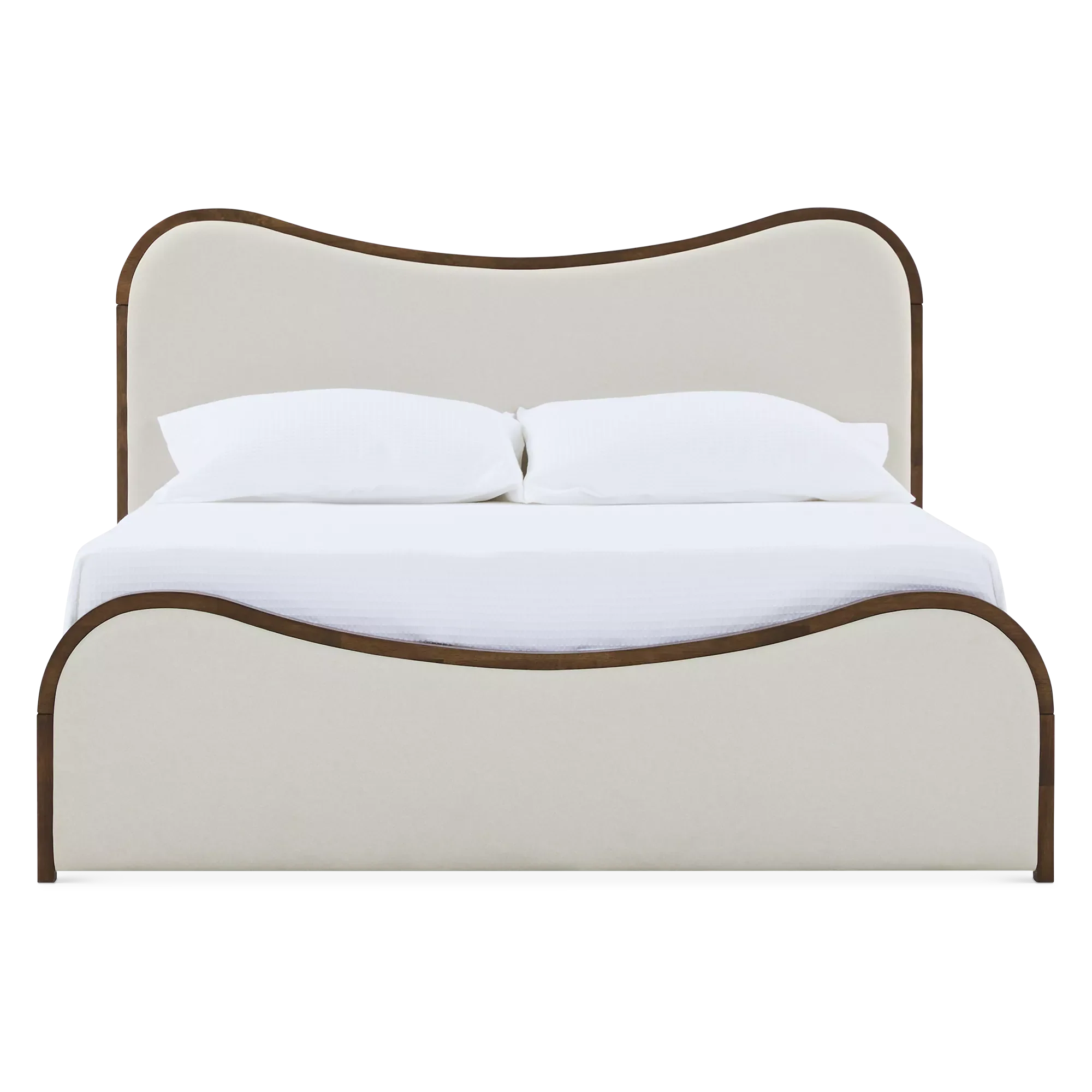 Oda - Modern Wood and Fabric Bed - Image 2